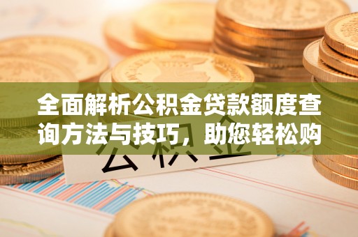 九寨沟全面解析公积金贷款额度查询方法与技巧，助您轻松购房