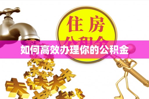 九寨沟如何高效办理你的公积金