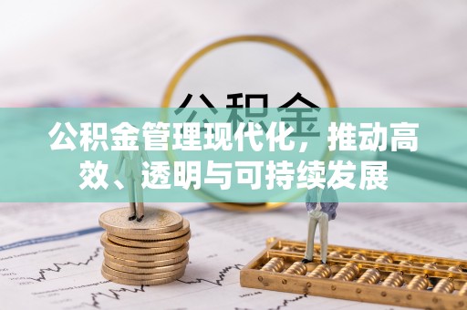 九寨沟公积金管理现代化，推动高效、透明与可持续发展