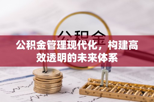 九寨沟公积金管理现代化，构建高效透明的未来体系
