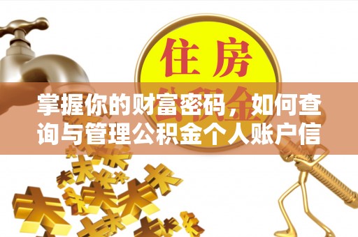 九寨沟掌握你的财富密码，如何查询与管理公积金个人账户信息