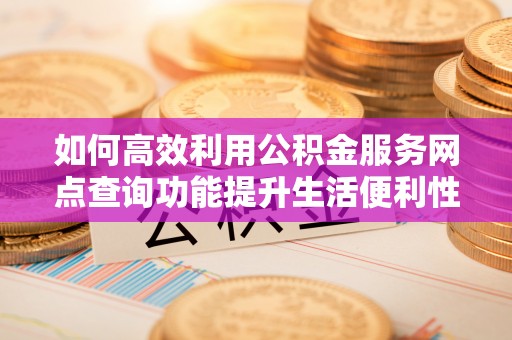 九寨沟如何高效利用公积金服务网点查询功能提升生活便利性